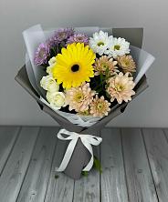 Букет цветов из:  Розы, Герберы и Хризантемы в Зее