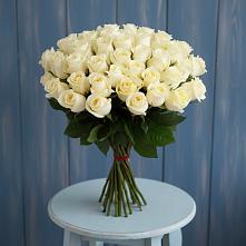 Букет 51 Белая роза Эдлесс Лав в Зее