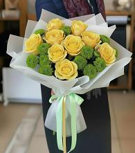 Букет цветов из:  Хризантемы и Розы в Зее