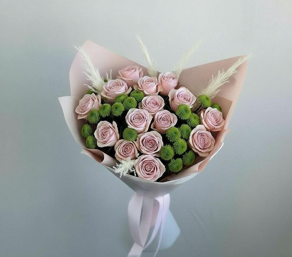 Букет цветов из: Розы и Хризантемы в Зее