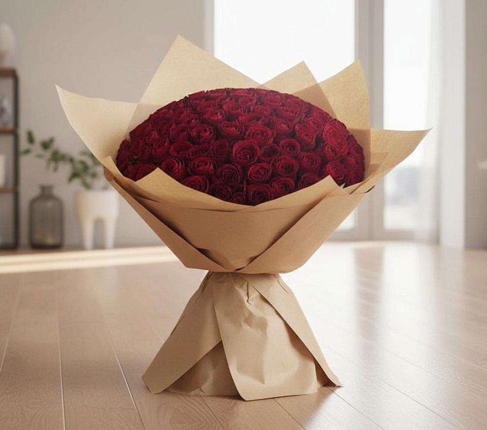 Букет 101 Красная роза в Зее