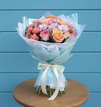 Букет цветов из:  Хризантемы и Розы в Зее