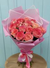 Букет 15 Розовых роз Равель в Зее
